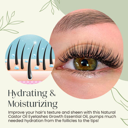 Natural Castor Oil Eyelashes Growth Essential Oil