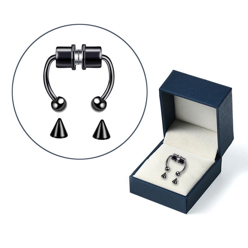ELEGZO™ Magnetology Lymphvity Germanium Nose Hoop Rings
