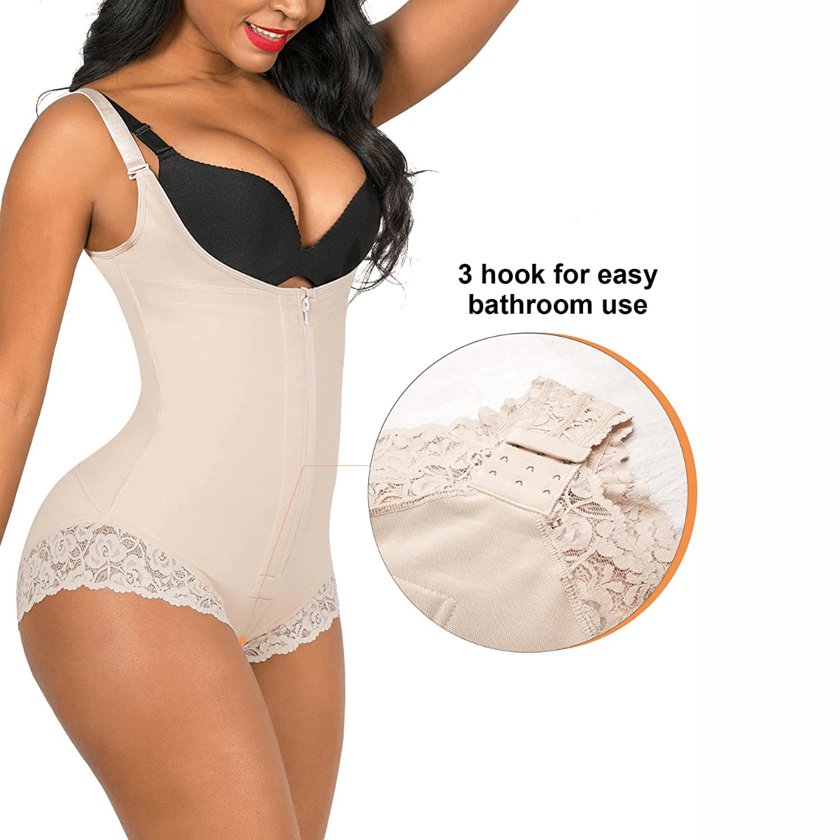 Colombian Firm Tummy Control Faja with Zip & Hooks