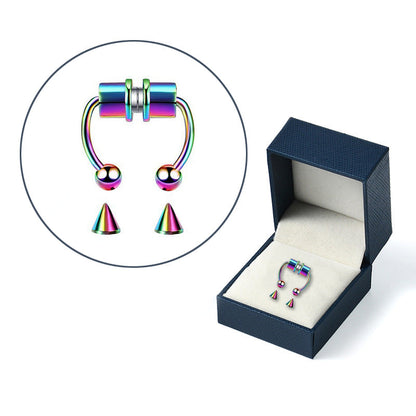 ELEGZO™ Magnetology Lymphvity Germanium Nose Hoop Rings